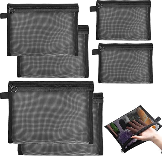 Lot de 6 petites trousses en maille