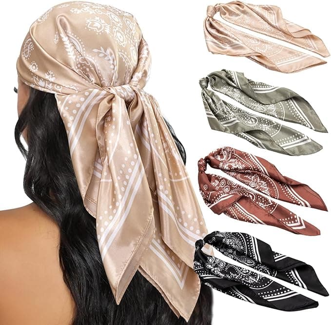 Lot de 4 foulards de tête sur Amazon