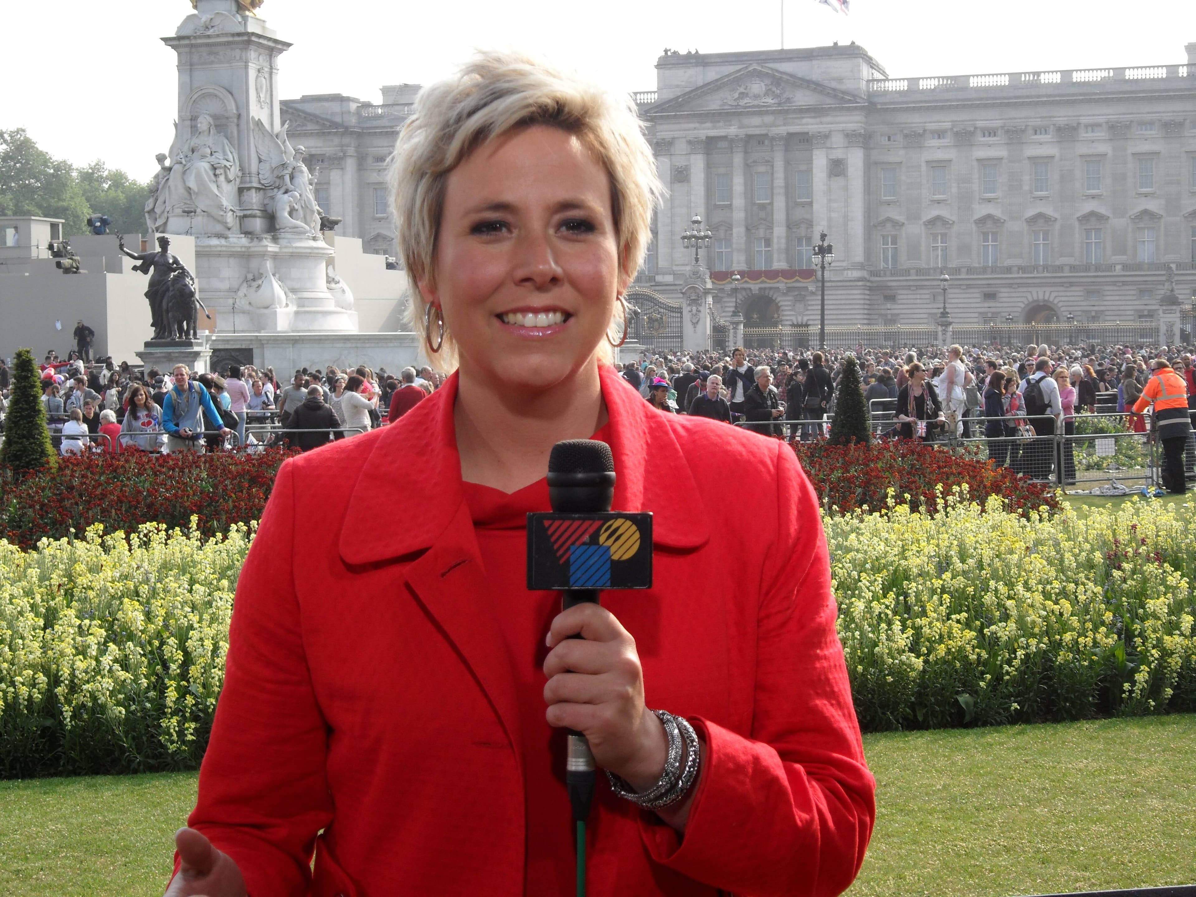 Eve-Marie Lortie à Londres, devant le palais de Buckingham, lors de sa seule affectation à l’international.