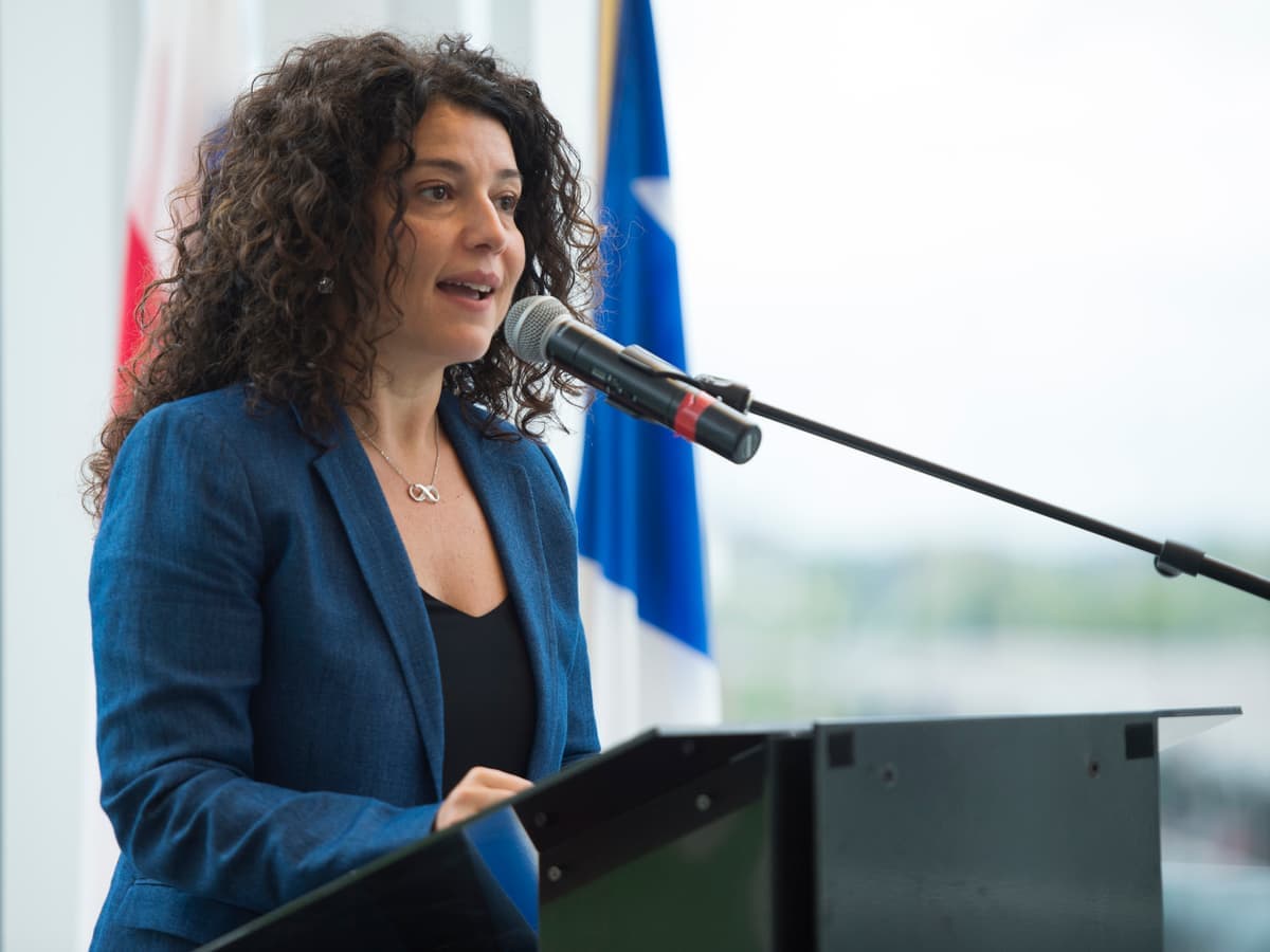 La députée libérale de Jeanne-Mance–Viger et whip en chef de son caucus, Filomena Rotiroti, que l’on peut voir ici lors d’une conférence de presse à Montréal en 2016, est la première élue de l’Assemblée nationale à être déclarée positive à la COVID-19.