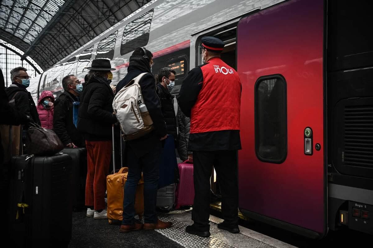 Un TGV à la gare de Bordeaux, en France