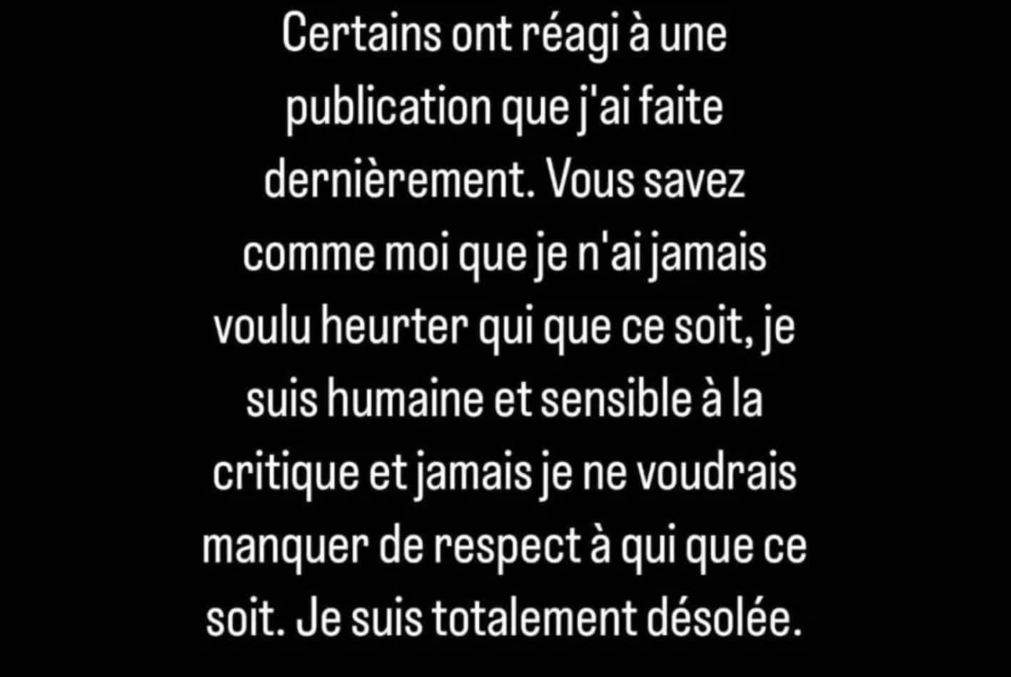 Capture d'écran Instagram