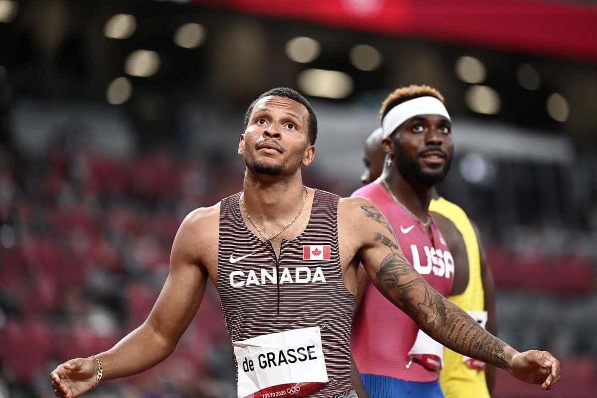 Andre De Grasse a signé un record canadien lors de sa demi-finale du 200 m, mardi. Aaron Brown participera aussi à la finale, mercredi matin.