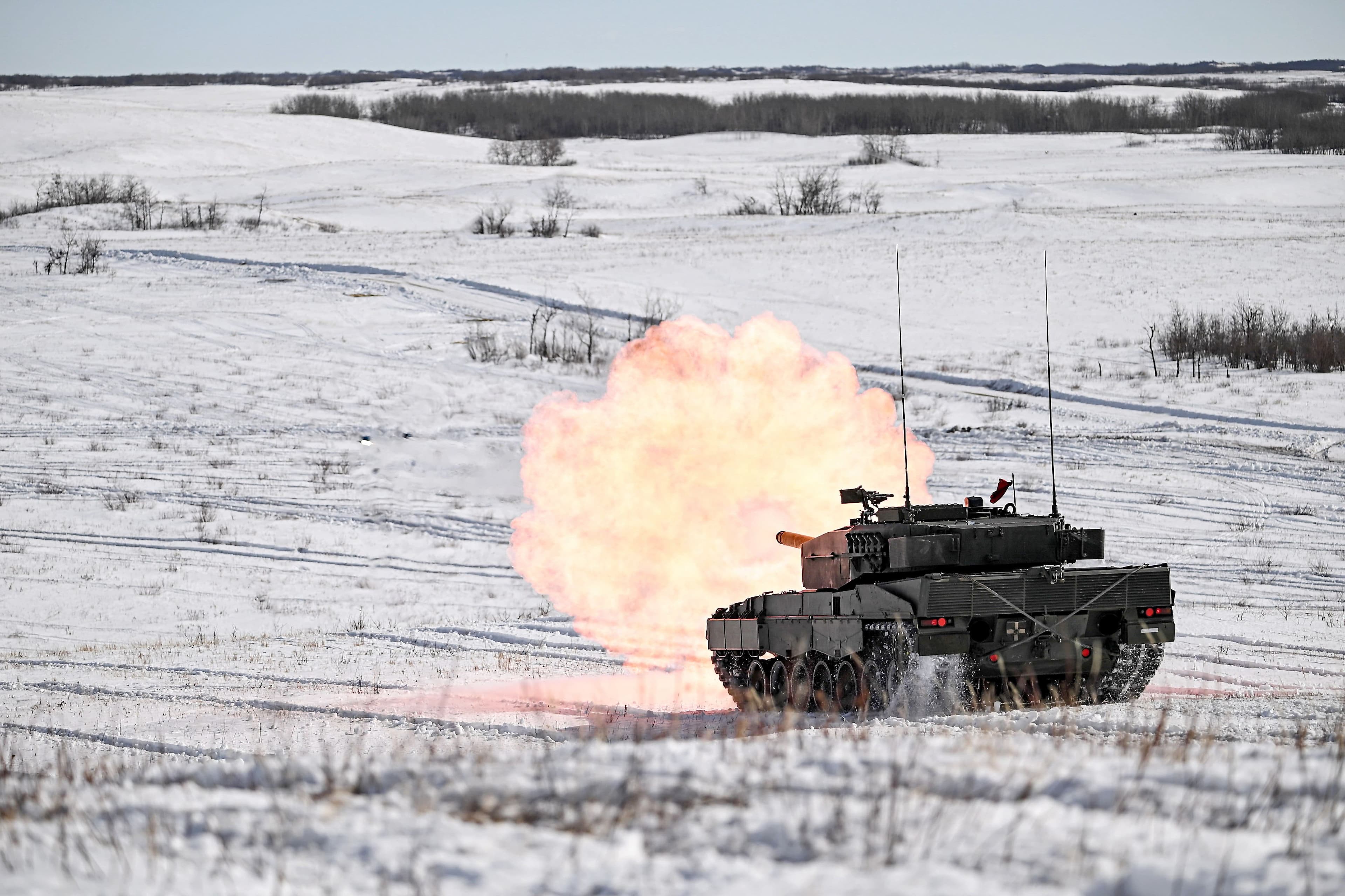 Photo d’un exercice des Forces armées canadiennes en 2023, en Alberta.