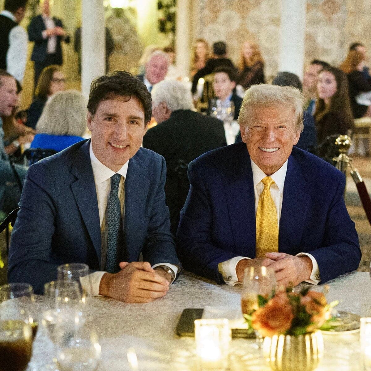 Justin Trudeau et Donald Trump à Mar-a-Lago