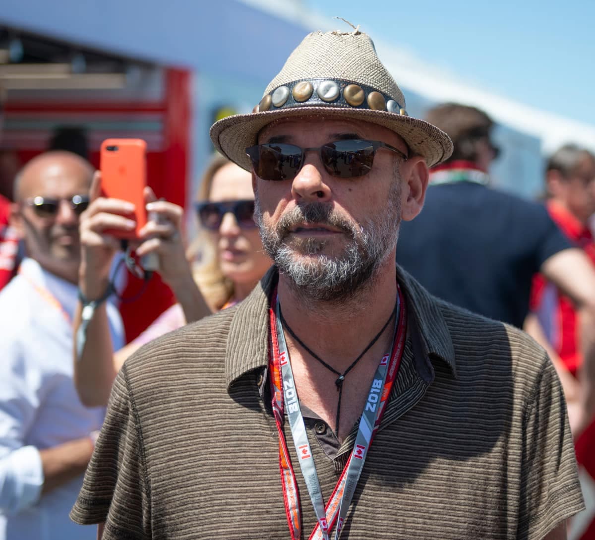 Guy Laliberté dans le cadre de la 40e édition du Grand Prix du Canada au Circuit Gilles-Villeneuve le samedi 9 juin 2018.