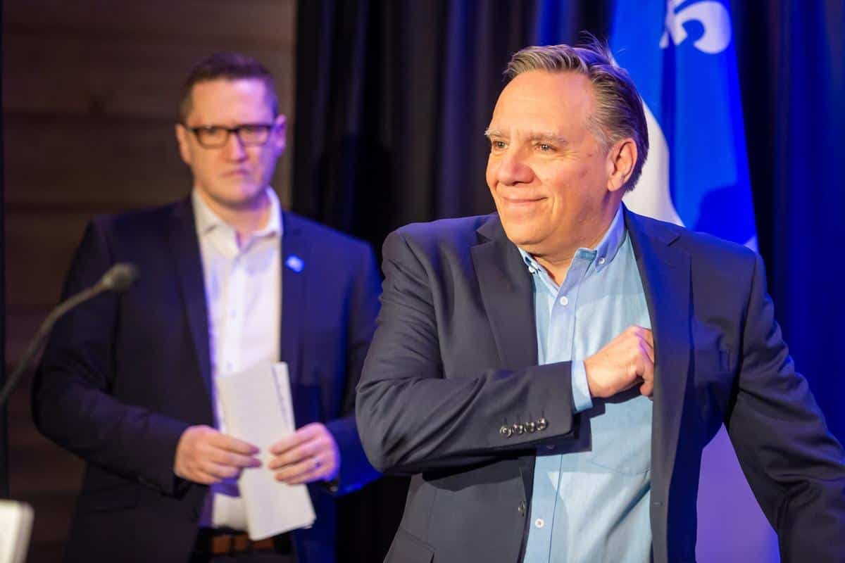 Le ministre de l'Environnement Benoit Charette et le premier ministre du Québec, François Legault.