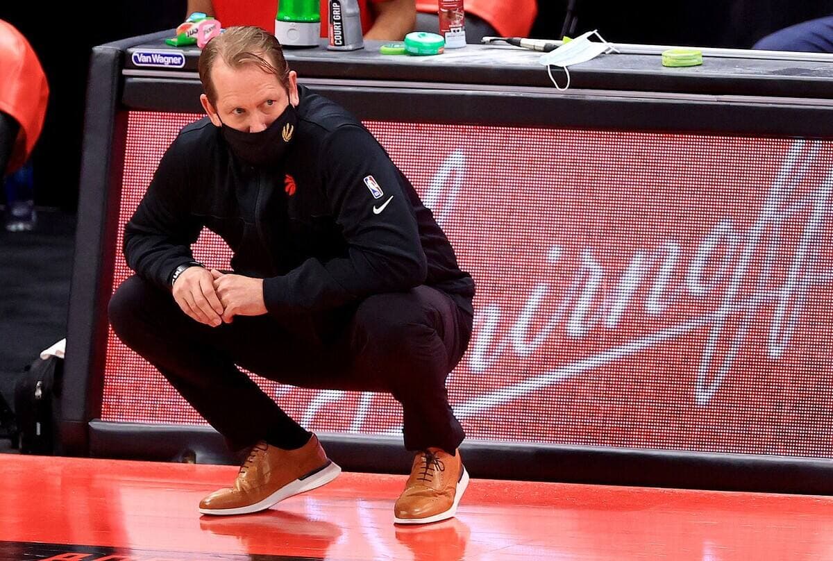 L'entraîneur-chef des Raptors de Toronto, Nick Nurse.