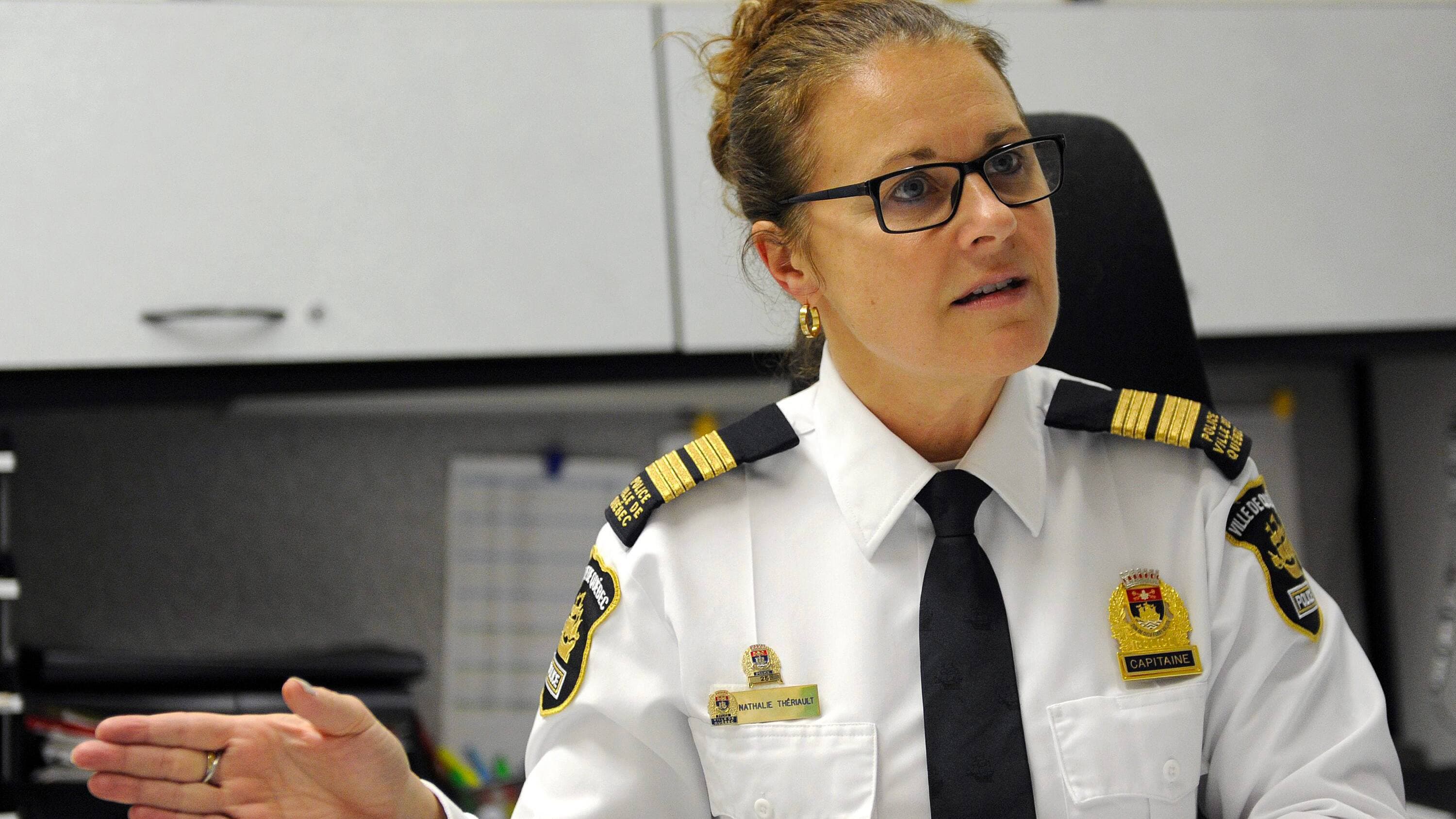 La capitaine Nathalie Thériault du Service de police de la Ville de Québec.