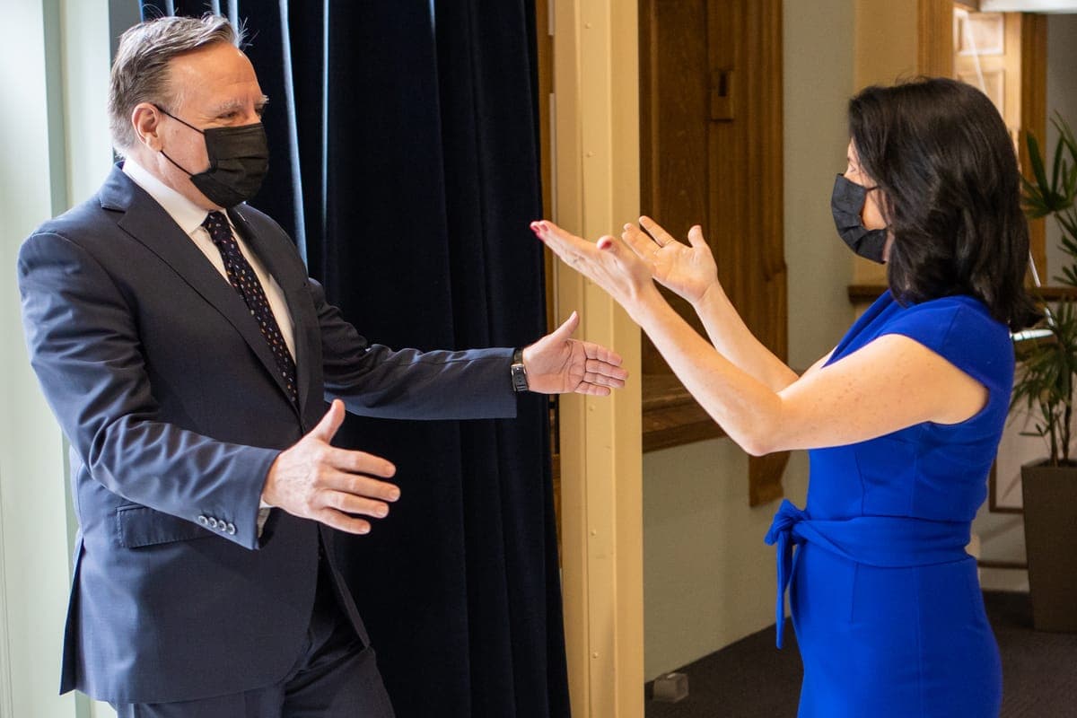 François Legault et Valérie Plante