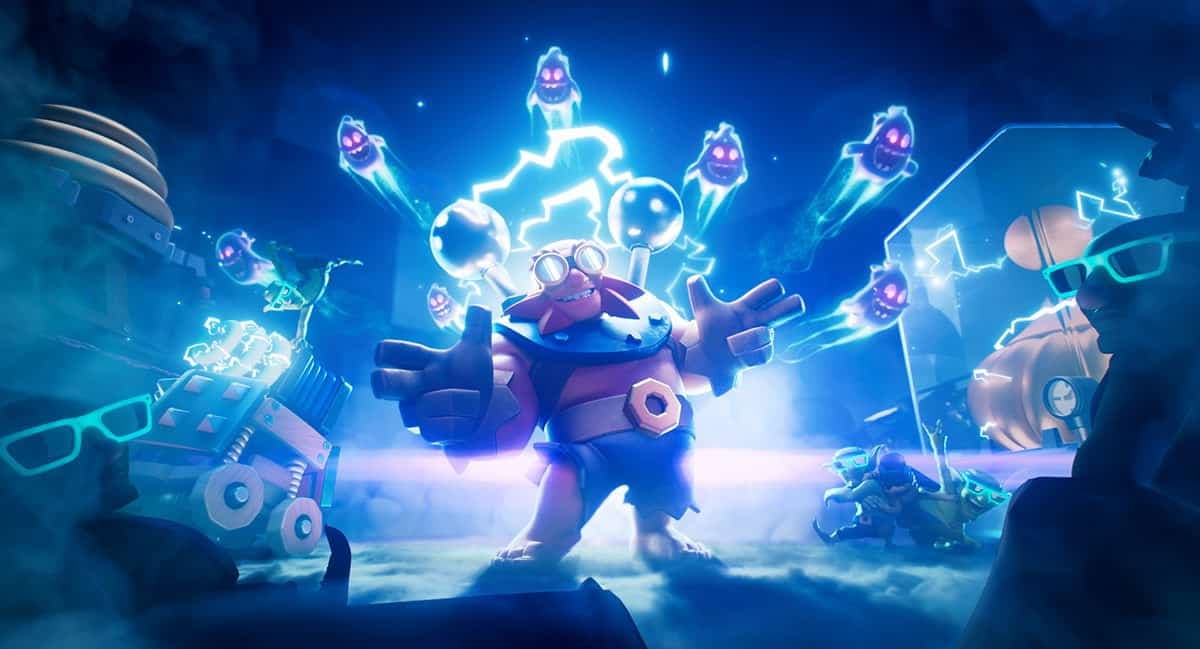 Le personnage Electro Giant du jeu vidéo mobile Clash Royale, de la compagnie Supercell, dans une publicité conçue par le studio Squeeze de Québec. Photo crédit Squeeze