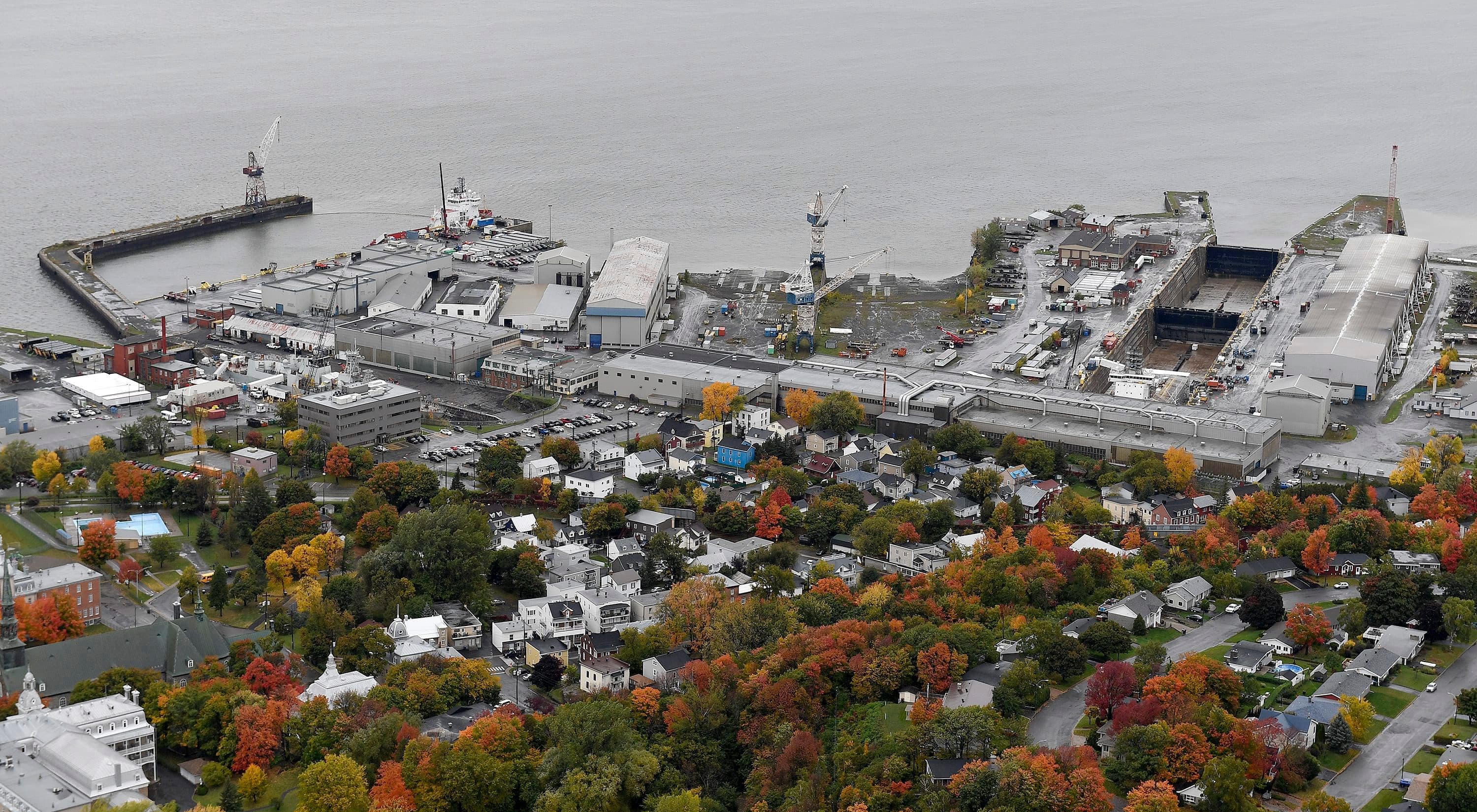 Le chantier maritime de la Davie de Levis.