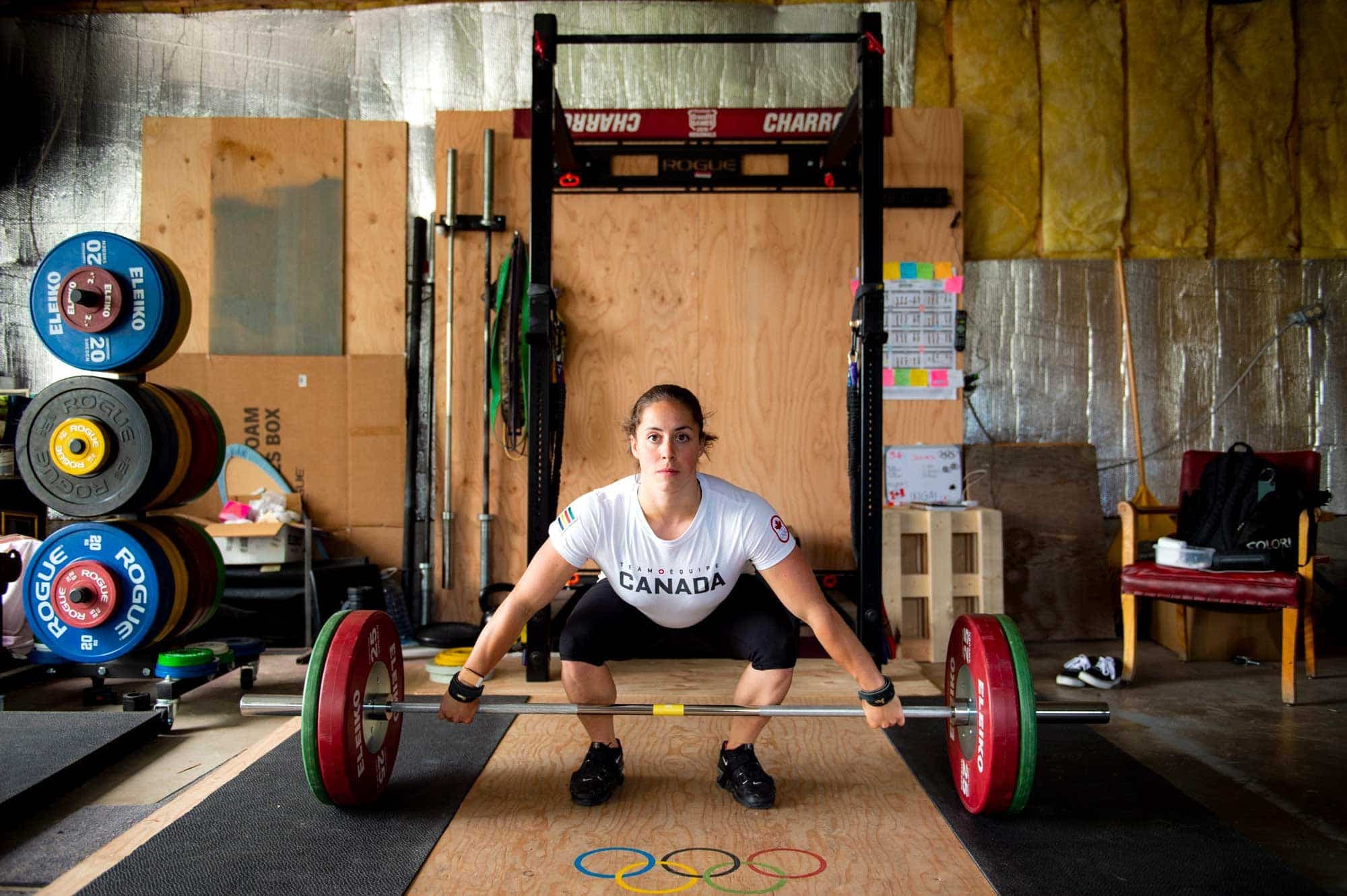 C’est dans le garage de son père que Maude Charron a développé sa passion pour l’haltérophilie.
