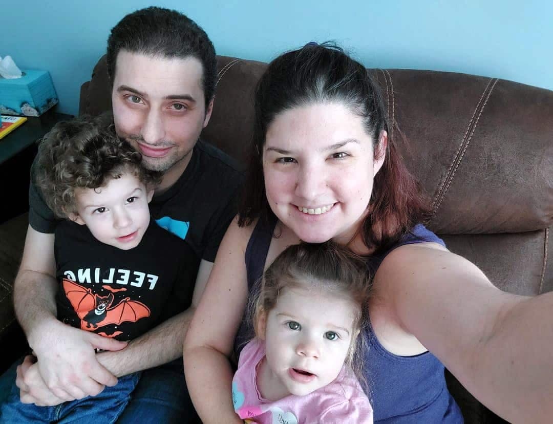 Hélène Dufresne et sa famille à La Prairie.