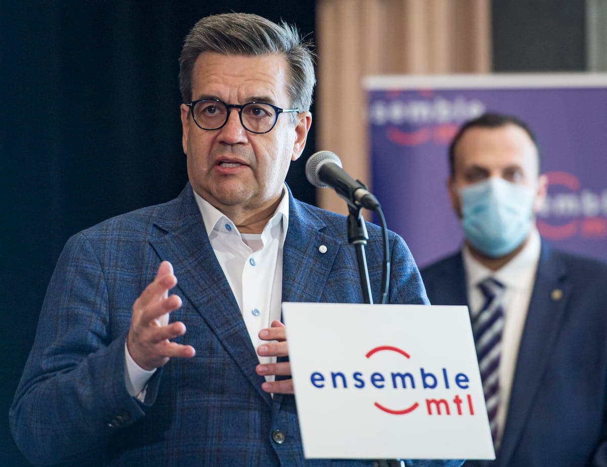 Le candidat à la mairie de Montréal Denis Coderre