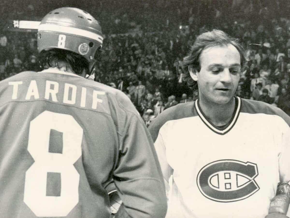 Marc Tardif et Guy Lafleur en 1982