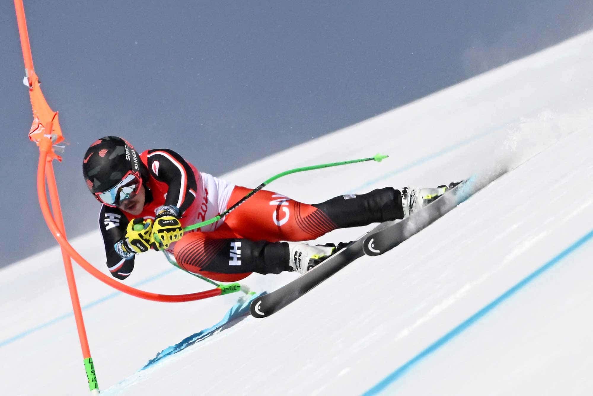 James Crawford lors de sa descente lundi qui l’a mené au pied du podium aux Jeux de Pékin.