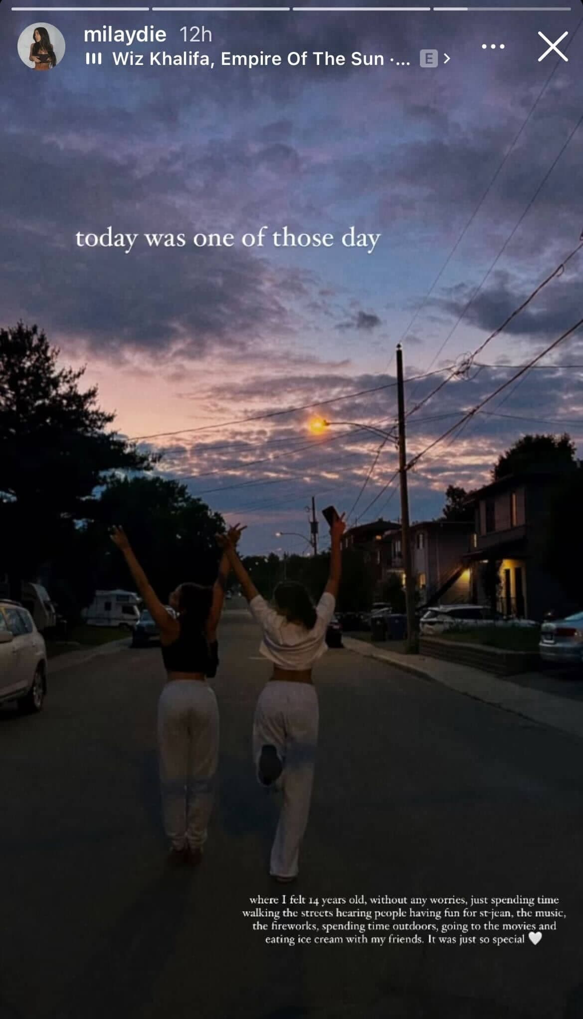 STORY INSTAGRAM / MILAYDIE BUJOLD