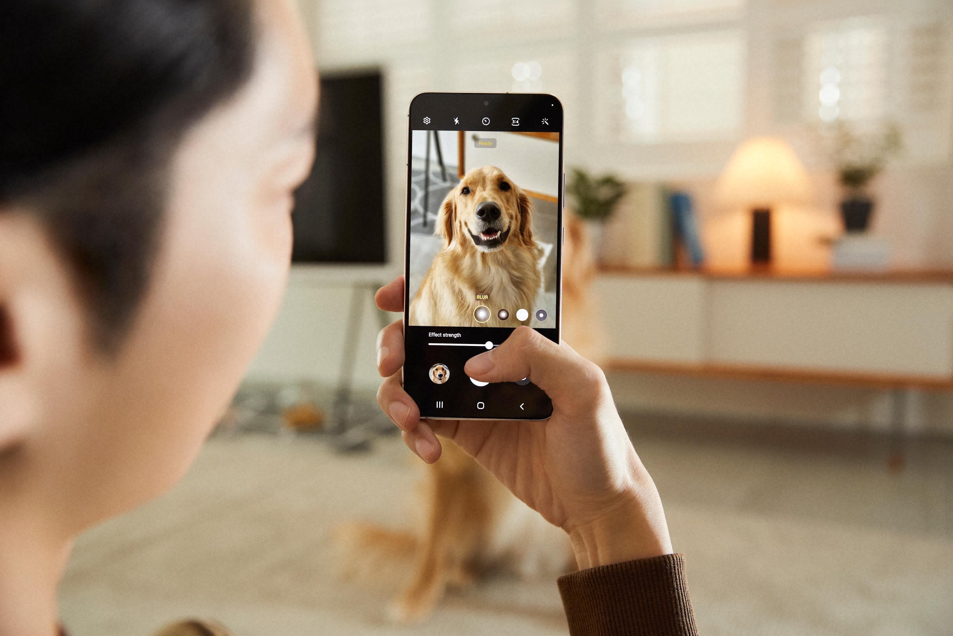 Le mode portrait amélioré des Galaxy S22 fonctionne même avec les animaux.
