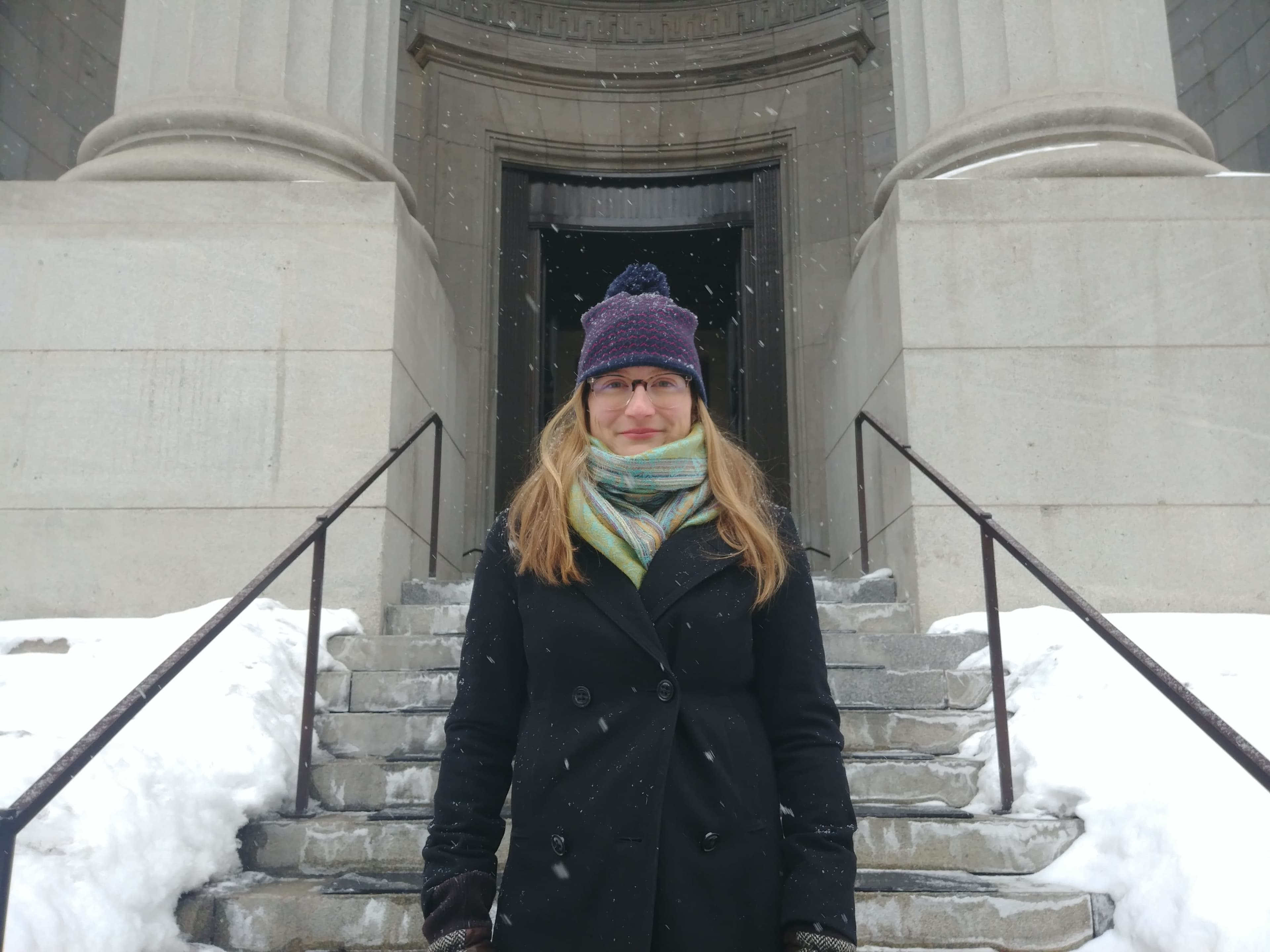 Catherine Gauthier, directrice générale de l’organisation ENvironnement JEUnesse (ENJEU), devant la Cour d'appel du Québec en février dernier