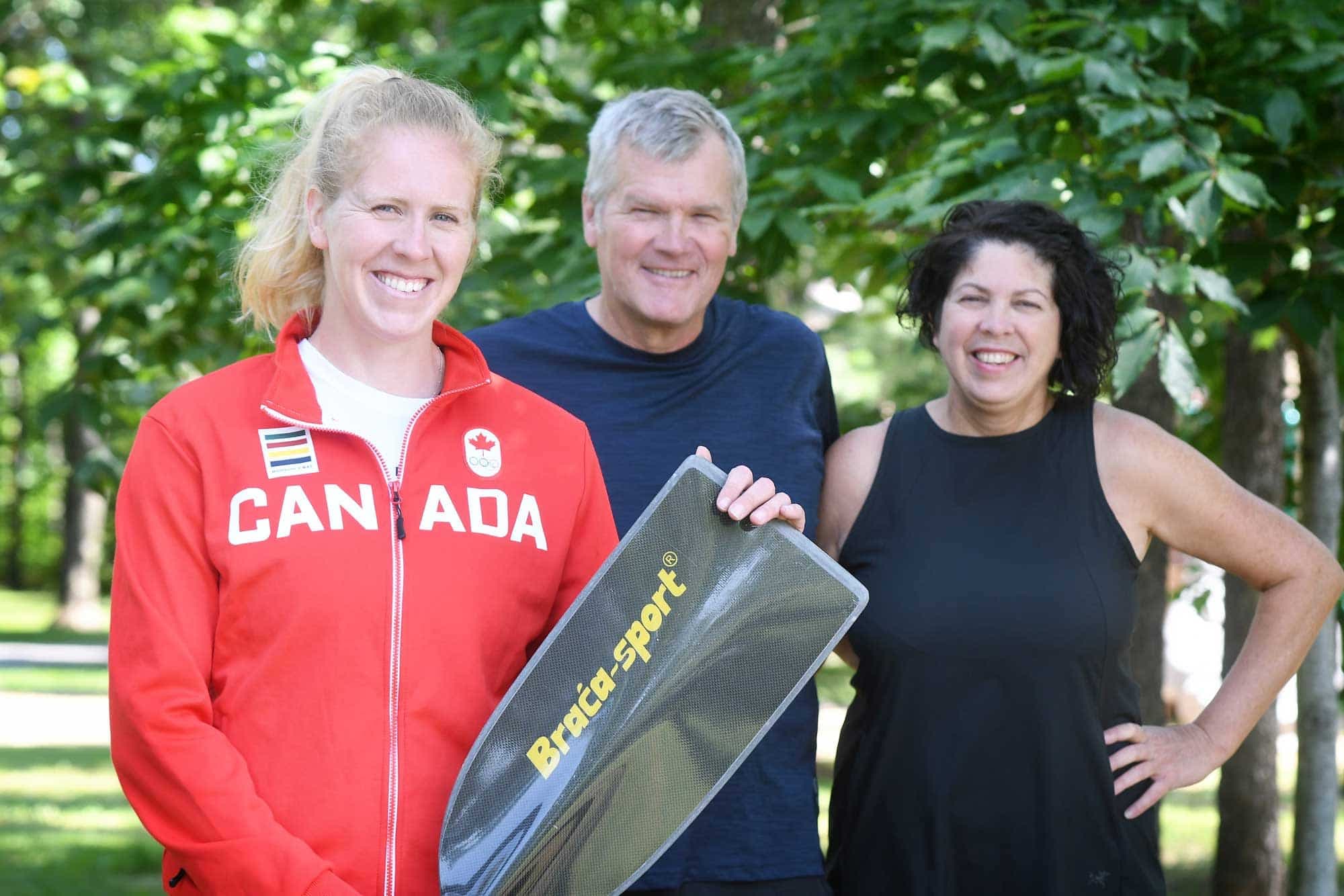 Laurence Vincent Lapointe en compagnie de ses parents, Guy Lapointe et Nathalie Vincent.