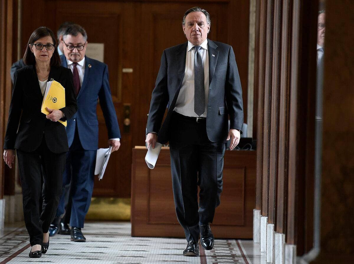 Danielle McCann, Horacio Arruda et François Legault