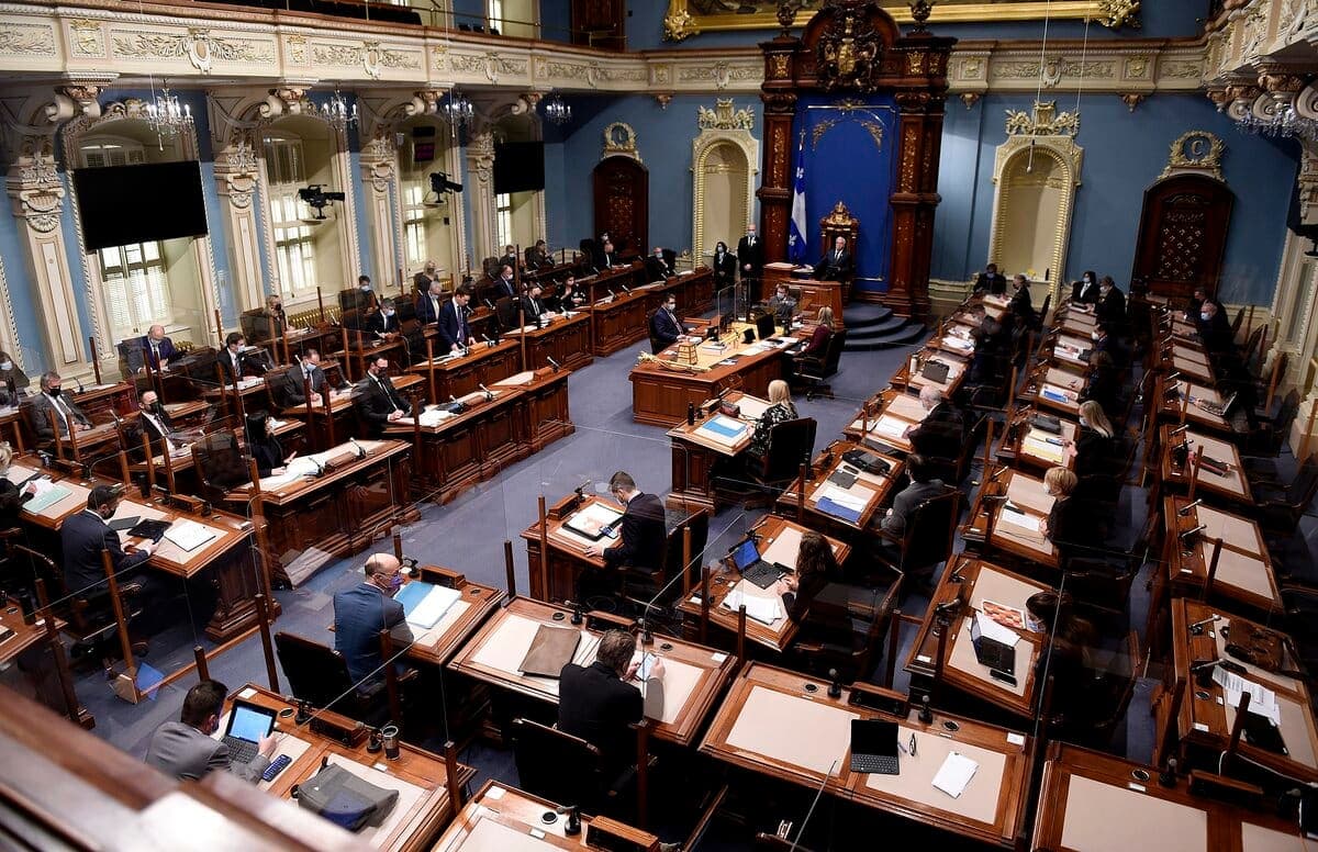 Période de questions à l’Assemblée nationale du Quebec, le mardi 1er février 2022. Salon bleu. STEVENS LEBLANC/JOURNAL DE QUEBEC/AGENCE QMI)
