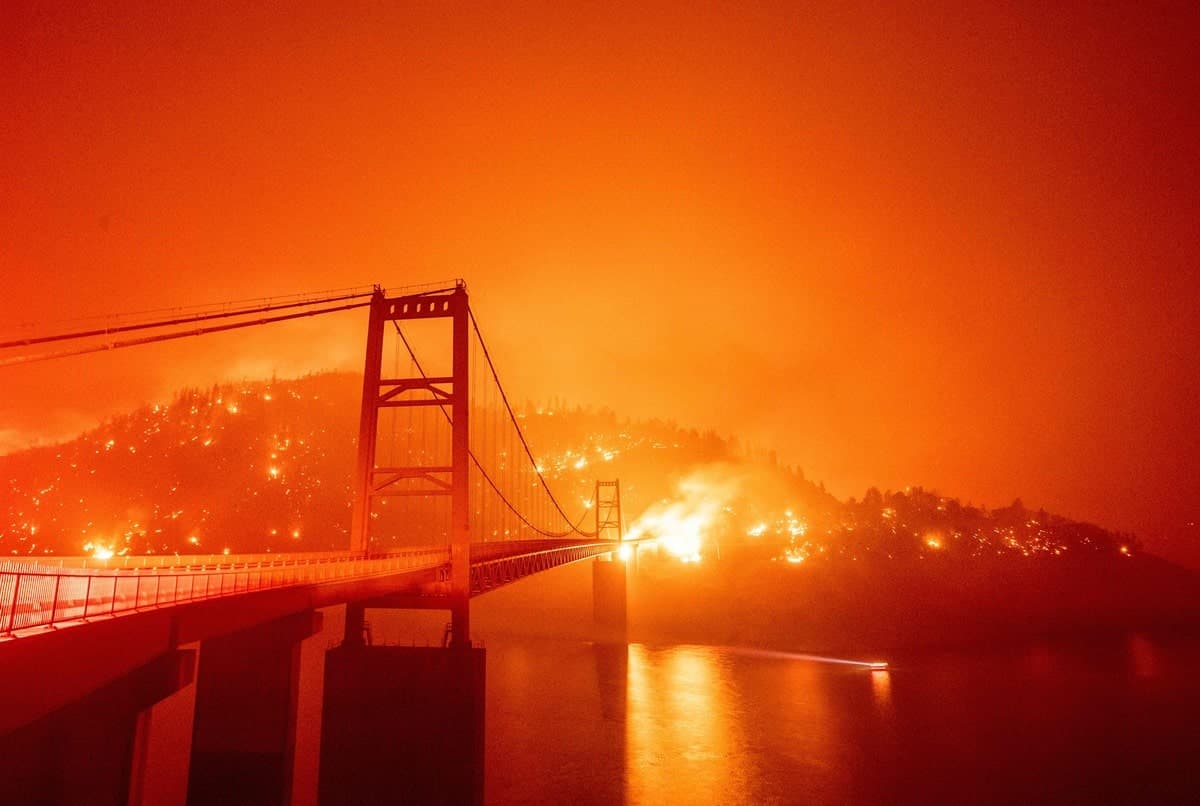 Un feu de forêt à Oroville, en Californie, en septembre 2020.
