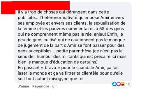 Capture d'écran / Facebook Restaurant Amir