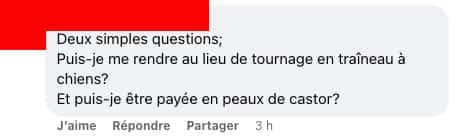 Capture d'écran Facebook