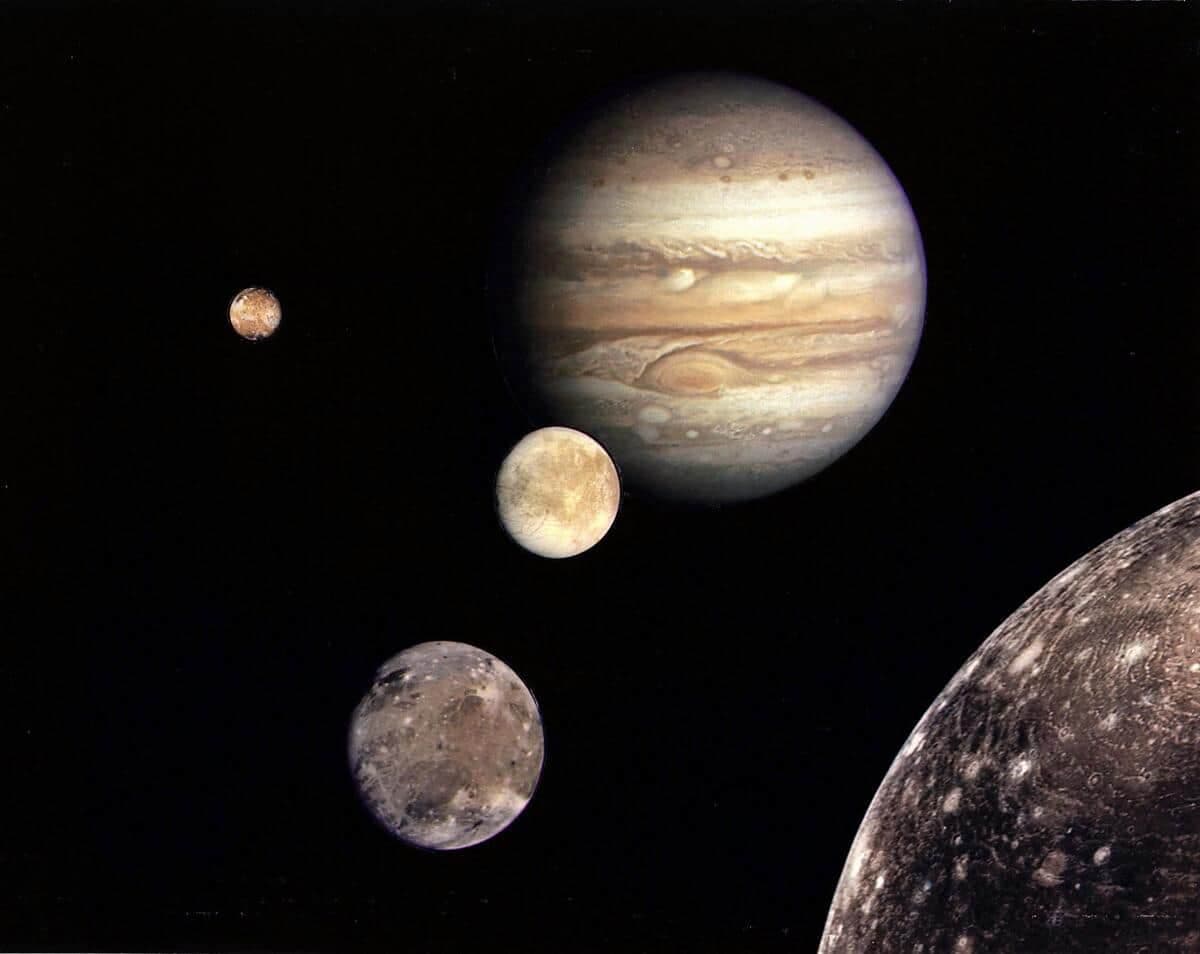 Jupiter et ses lunes. Photo NASA