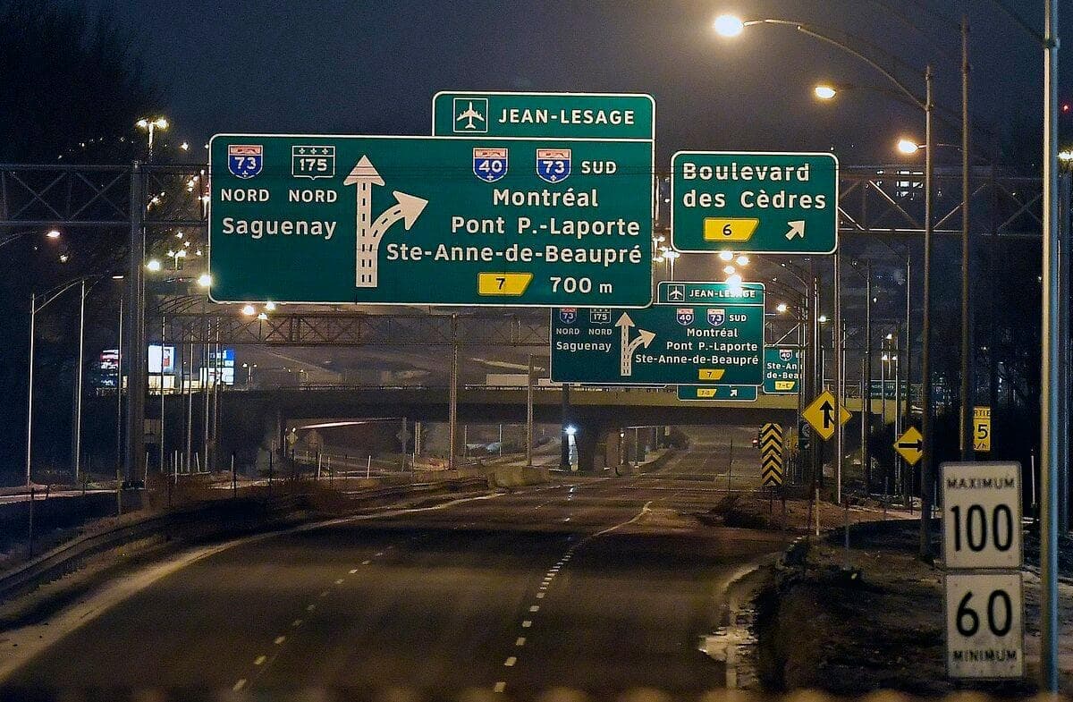 Même chose, du côté de l'autoroute Laurentienne.