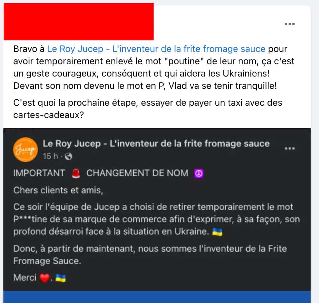 Capture d'écran / Facebook