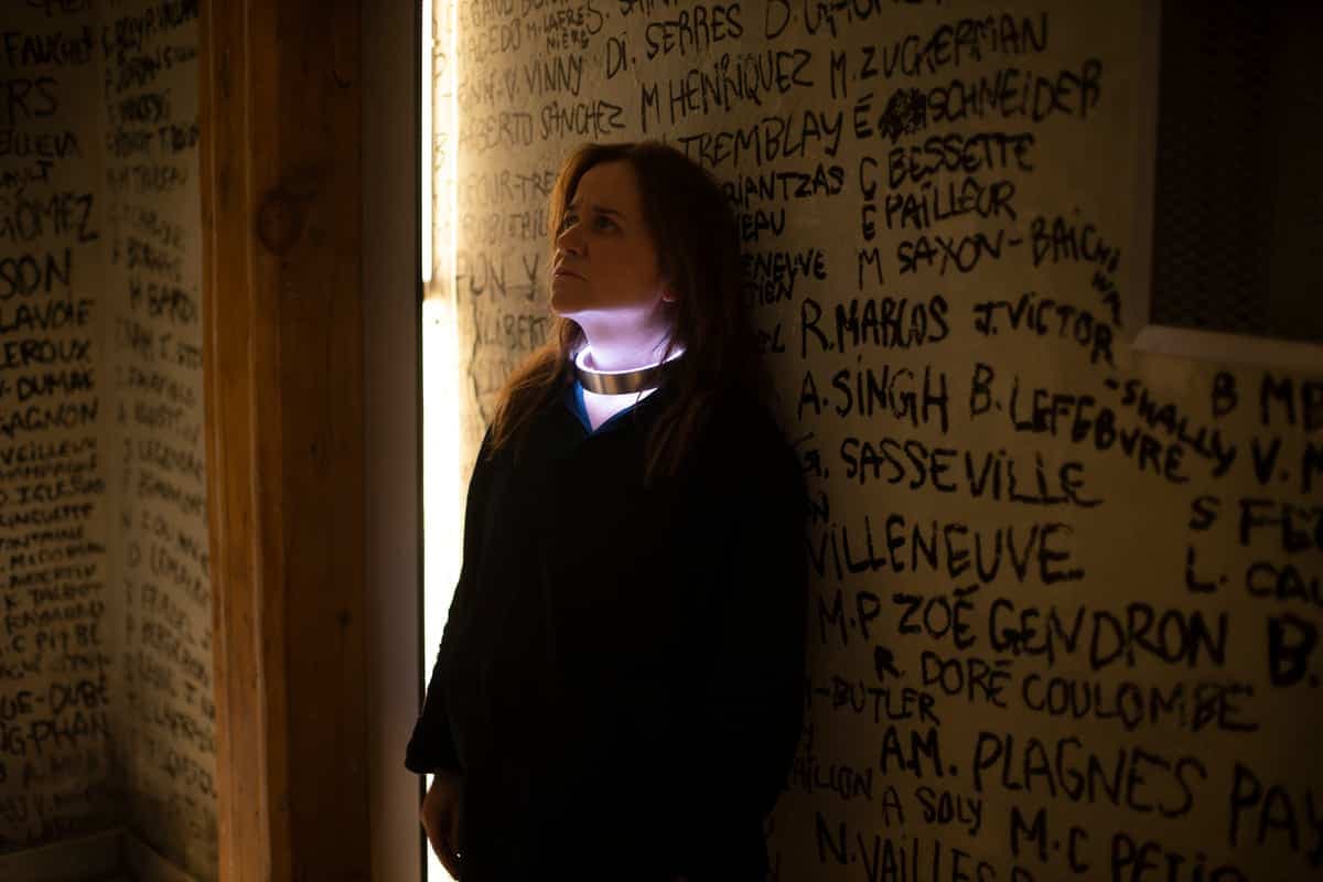 Brigitte Lafleur incarne l'une des prisonnières de la série «Piégés», diffusée à addikTV.