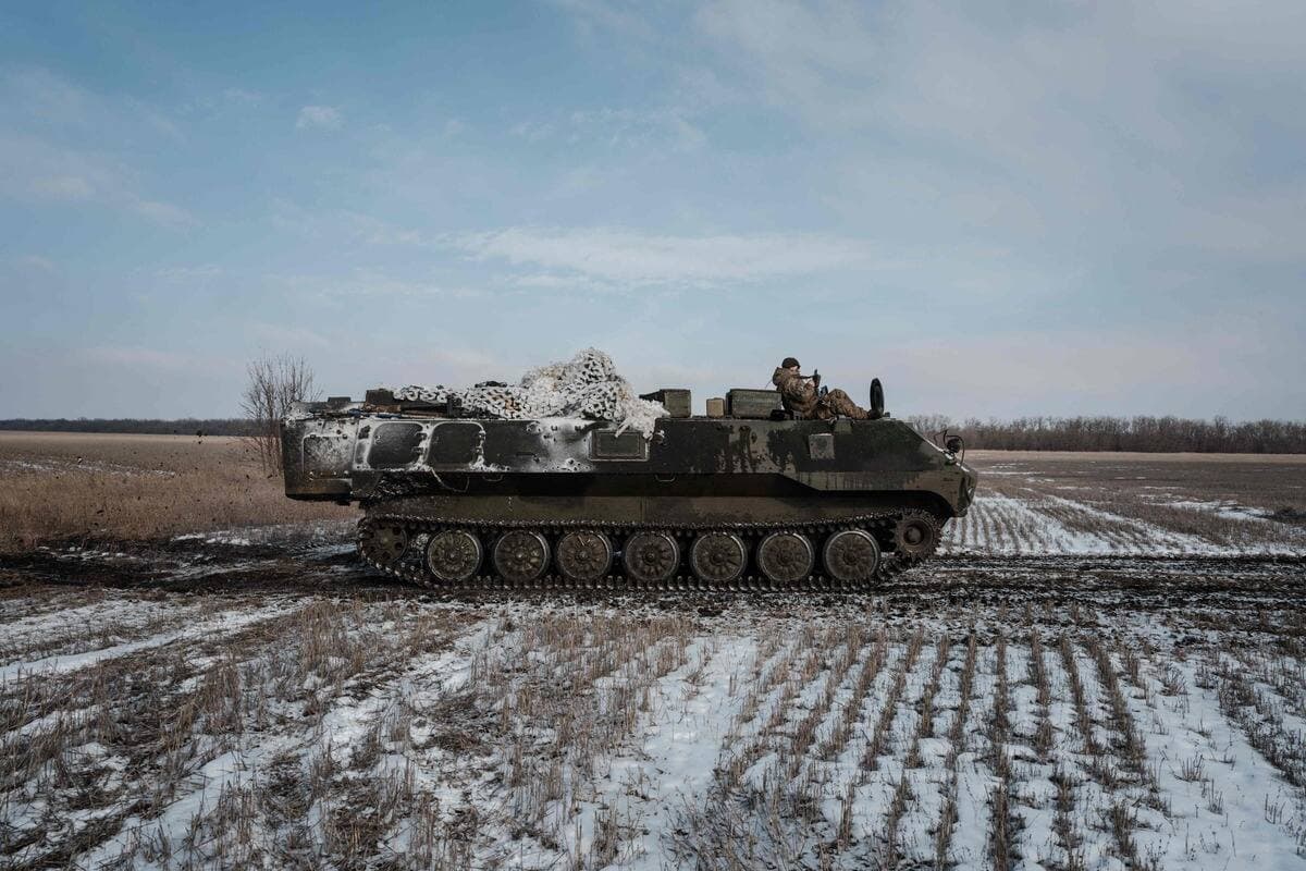 Un tank ukrainien à Bakhmut.