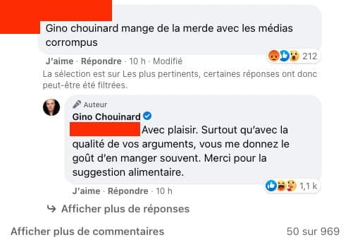 Capture d'écran / Facebook Gino Chouinard