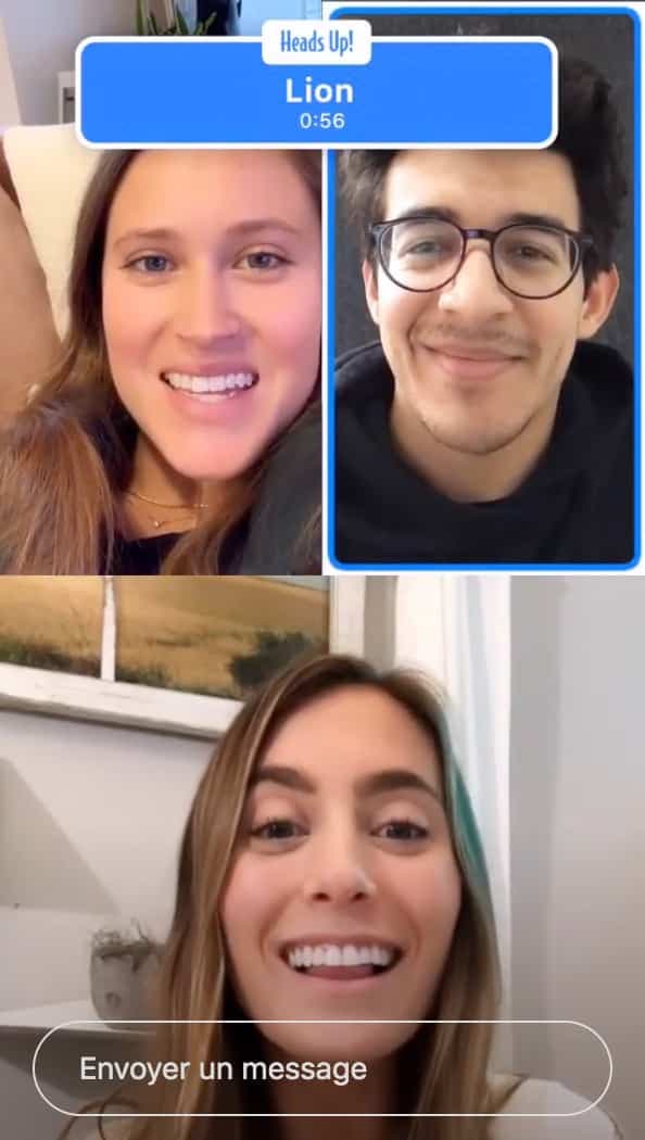 Capture d'écran Instagram @houseparty