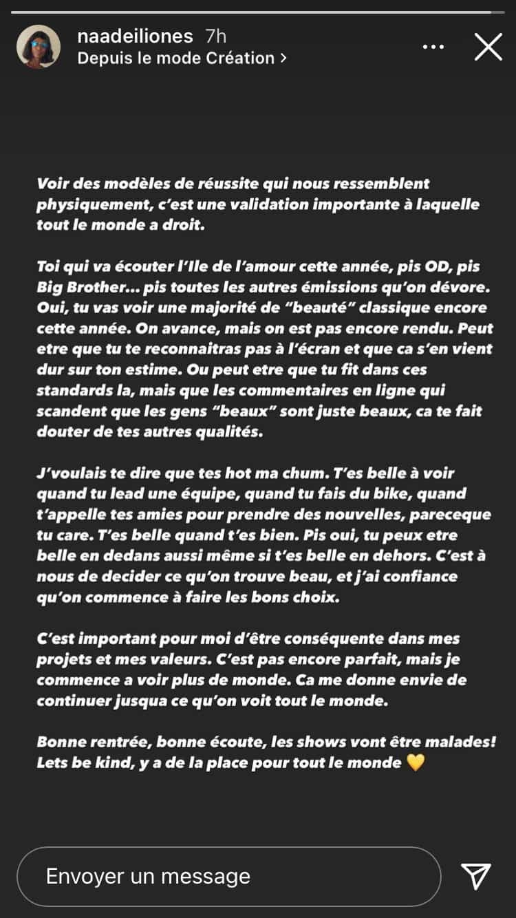 Capture d'écran Instagram