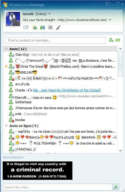 Capture d'écran courtoisie