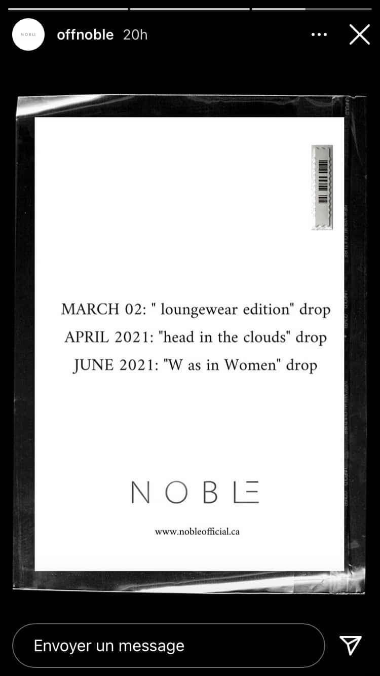 Capture d'écran Instagram