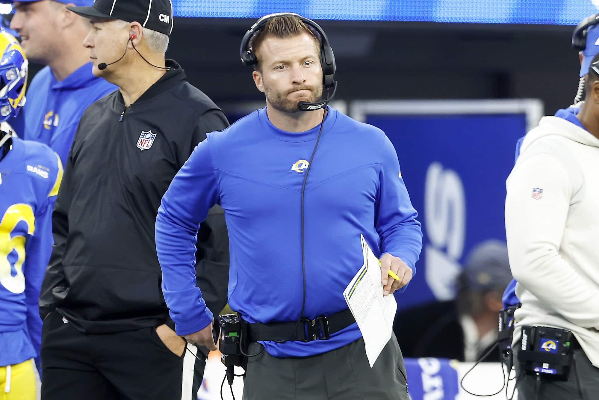 Le directeur général Les Snead et l’entraîneur-chef Sean McVay (photo) n’ont jamais craint d’effectuer des transactions qui vont à l’encontre du courant de pensée dans la NFL.