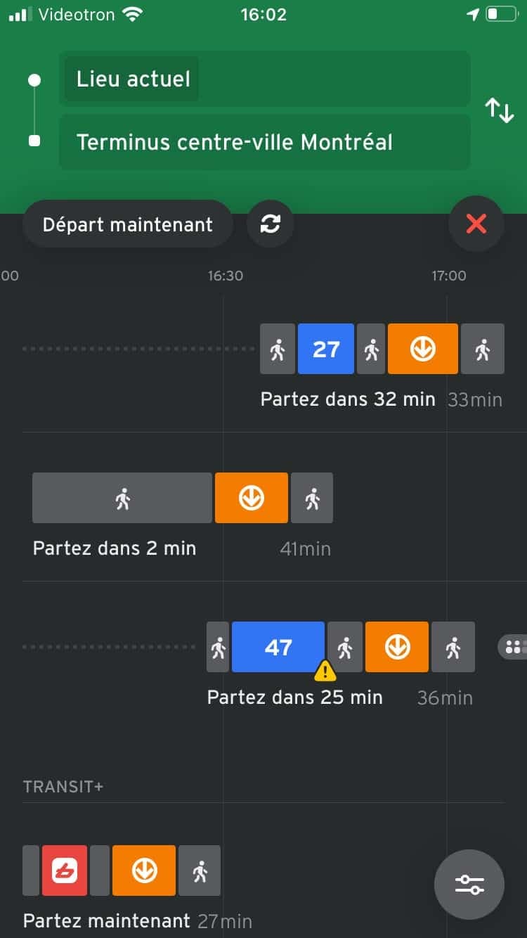 L'application Transit