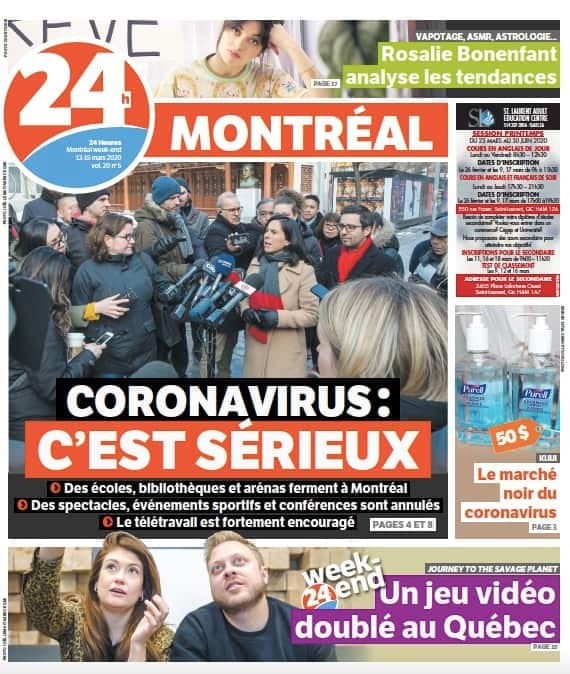 La pandémie de COVID-19 a drastiquement fait chuter l'achalandage dans le métro de Montréal, où était distribué le 24 heures.