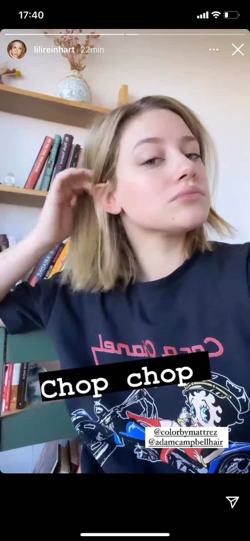 Capture d'écran Instagram