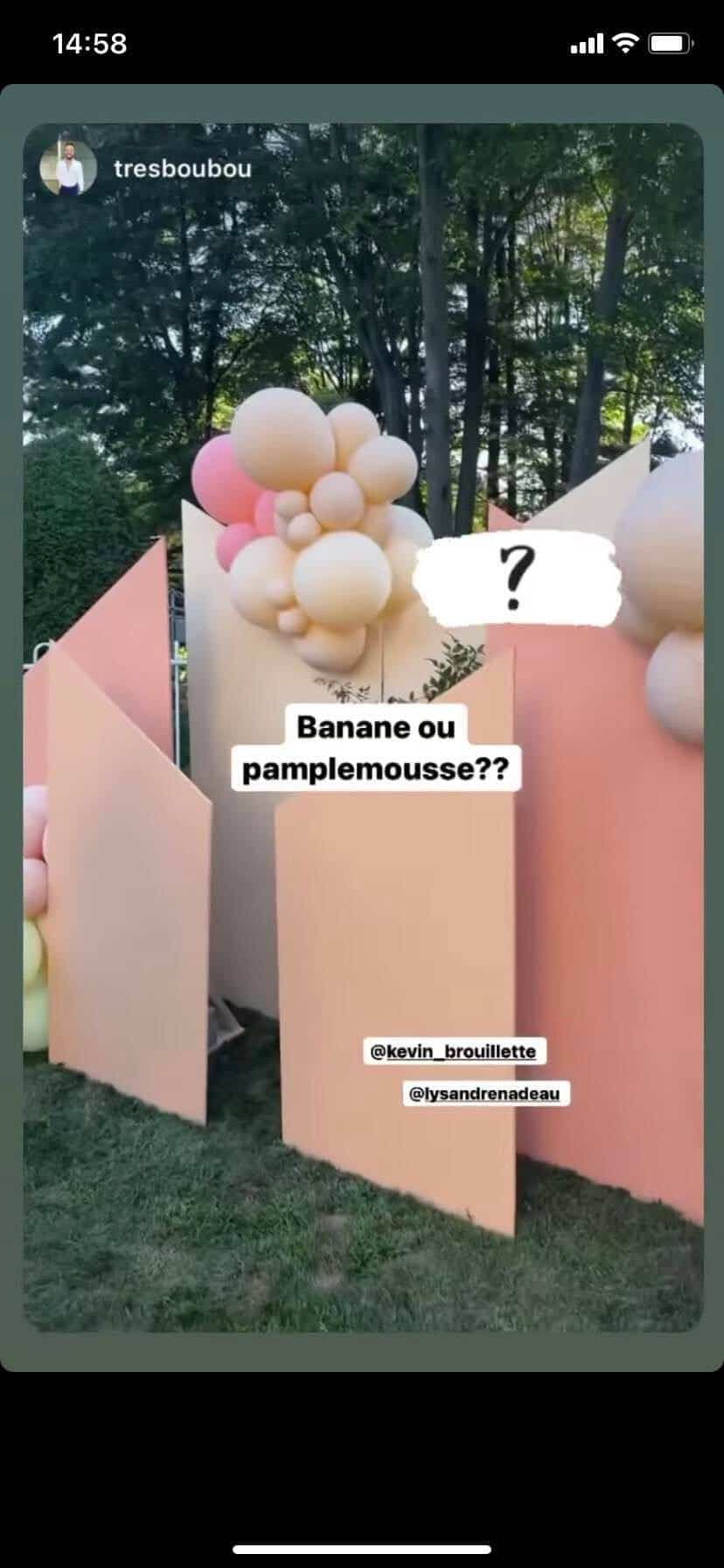 Capture d'écran Instagram