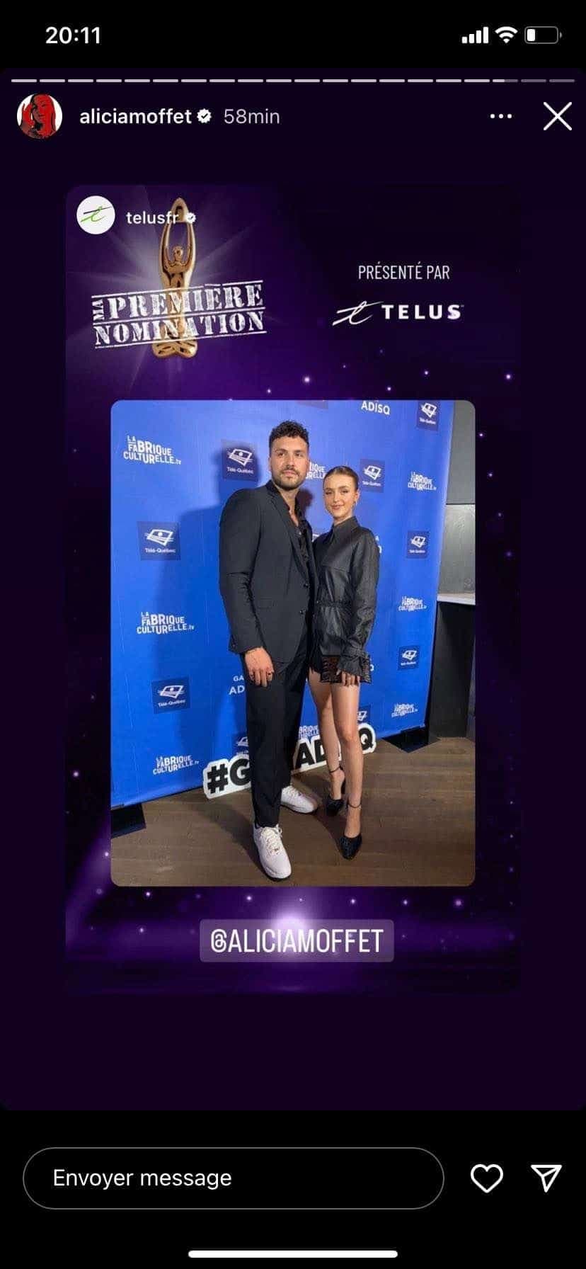 Capture d'écran Instagram