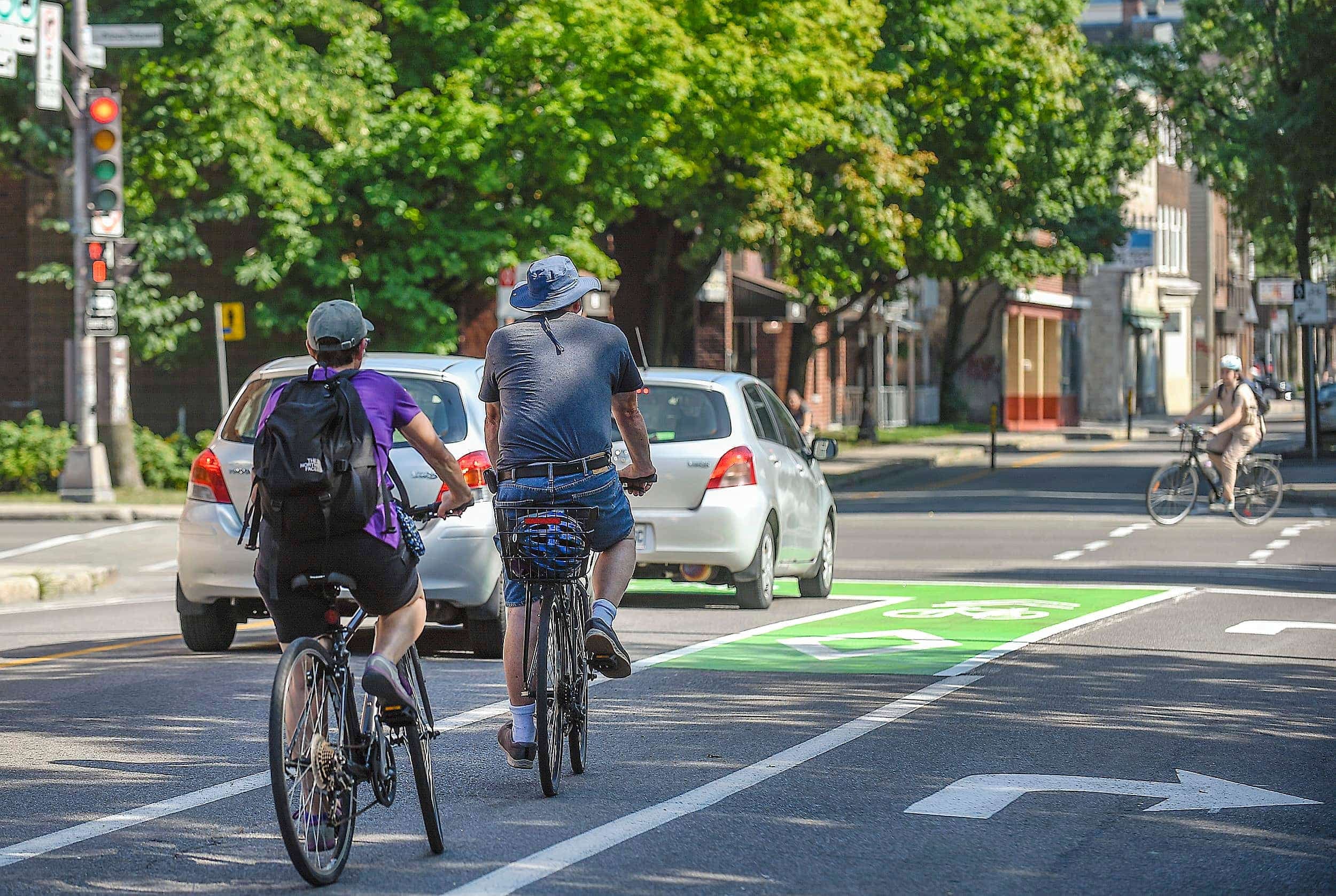 Une piste cyclable dans Saint-Roch.