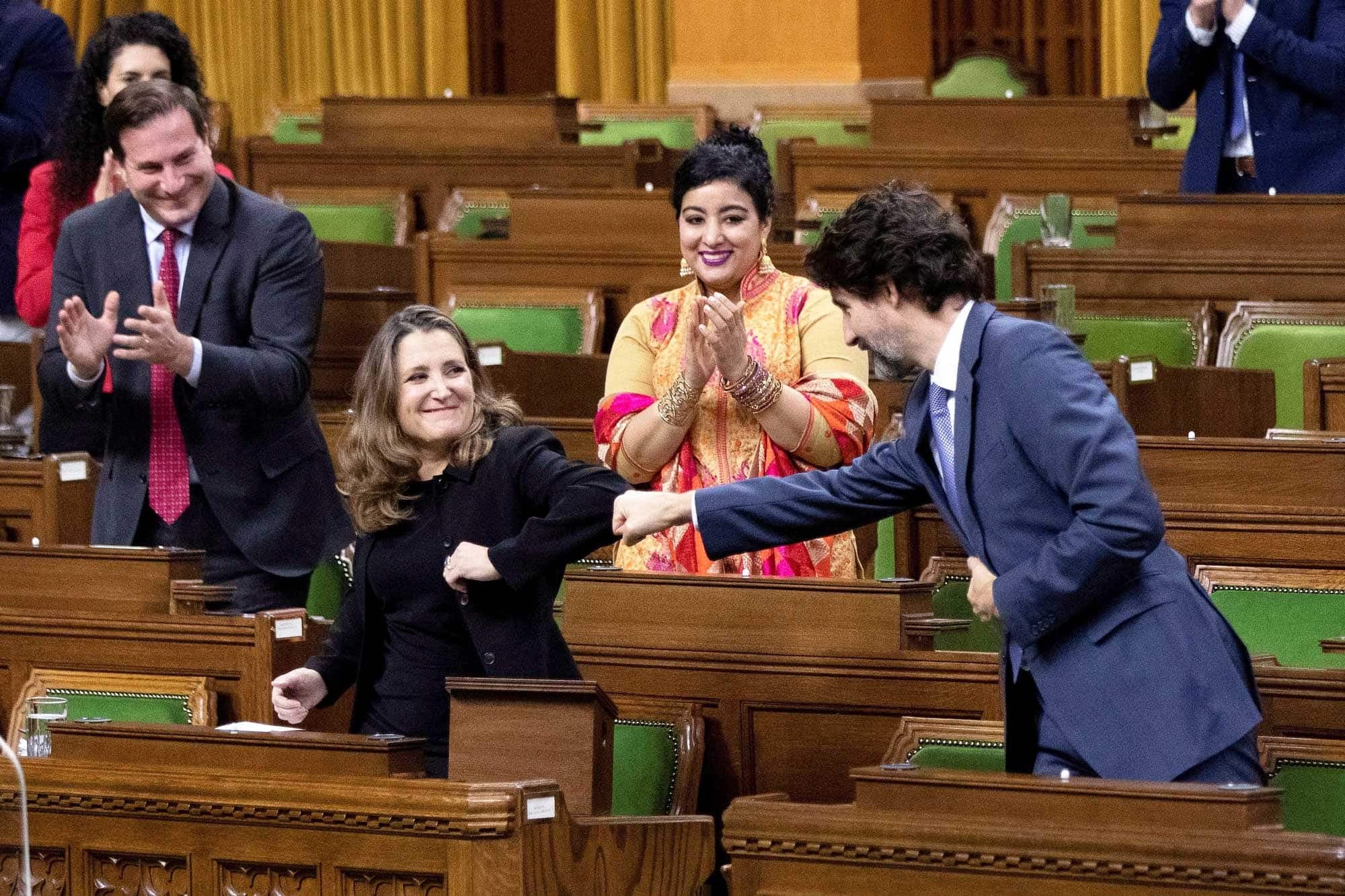 Le premier ministre Justin Trudeau a félicité du geste la ministre fédérale des Finances Chrystia Freeland, hier, aux Communes.