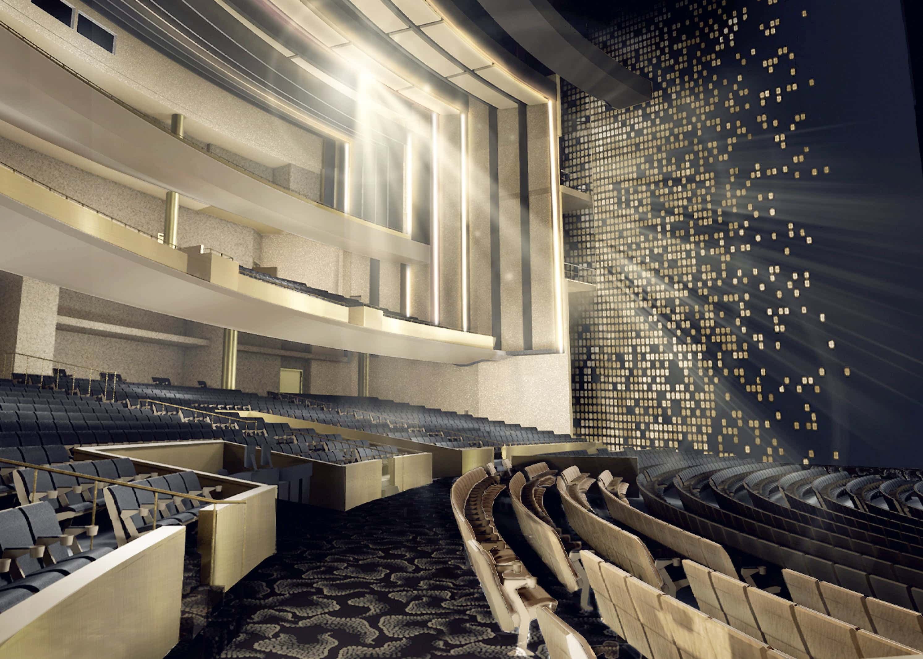 La maquette du théâtre du Resorts World, où l’artiste donnerait son nouveau spectacle en résidence à Las Vegas.