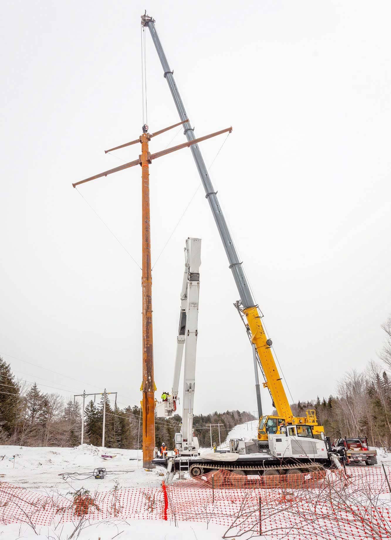 Les travaux de construction du NECEC ont débuté en janvier, mais sont présentement presque à l’arrêt.